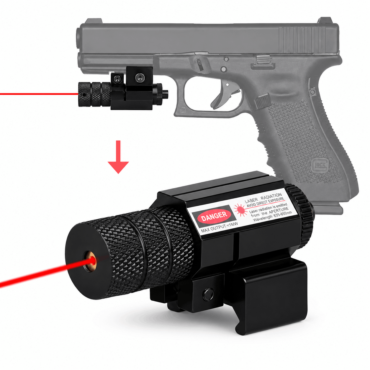 Λέιζερ μονάδα BlackAirsoft Pressure Switch Red Laser