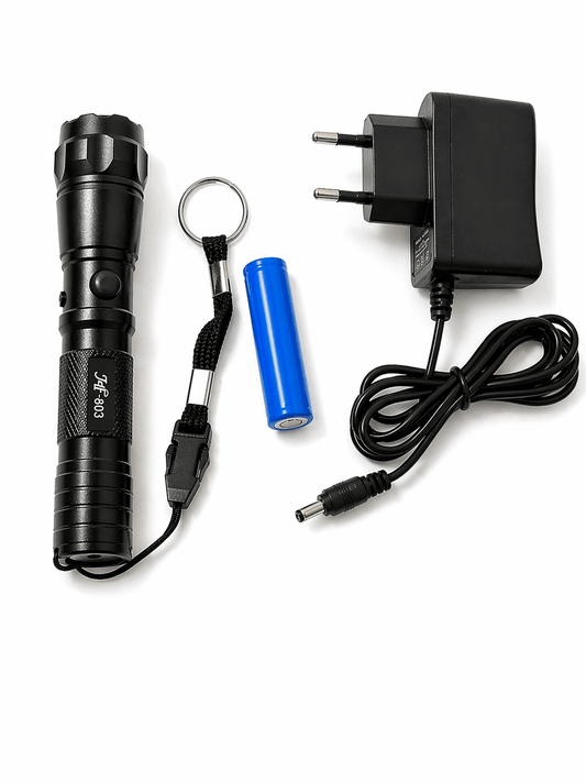 LED φακός Black Airsoft 903 12V με φορτιστή και επαναφορτιζόμενη μπαταρία