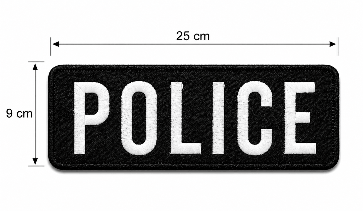 Σήμα POLICE 25x9 cm με πίσω μέρος βέλκρο