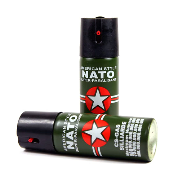 NATO CS-GAS 60 ml borsspray – önvédelmi spray Jet fúvókával, 3 m hatótávolságig