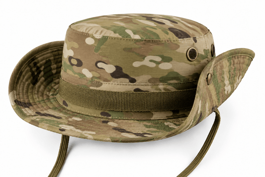 Τακτικό καπέλο Black Airsoft BOONIE – με κορδόνι και αεραγωγούς