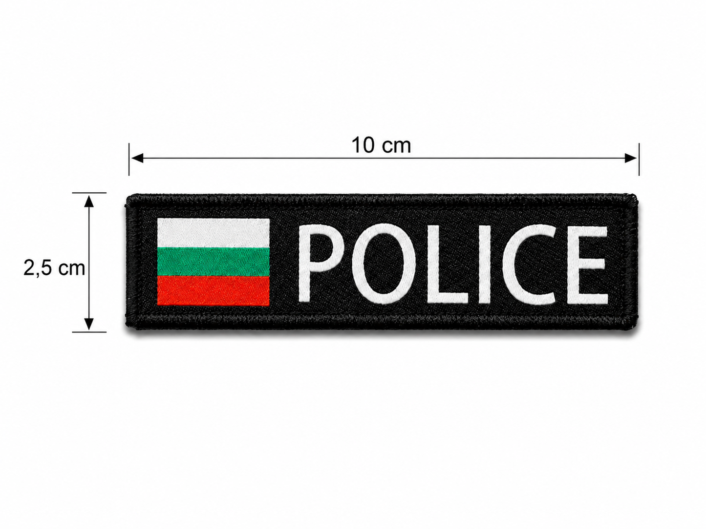 Emblema POLICE 10x2.5 cm cu spate velcro