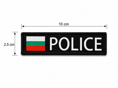 Emblema POLICE 10x2.5 cm cu spate velcro