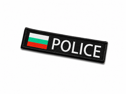 Emblema POLICE 10x2.5 cm cu spate velcro