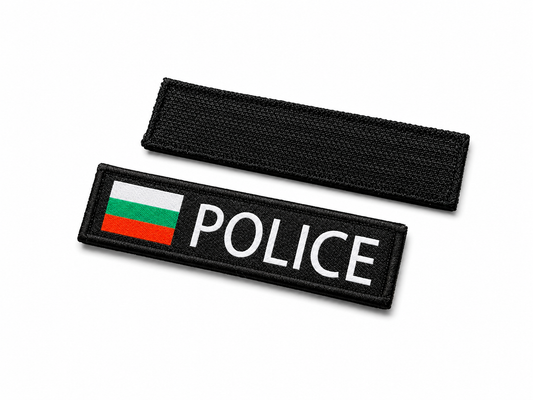Nášivka POLICE 10x2.5 cm s velkro zadní stranou