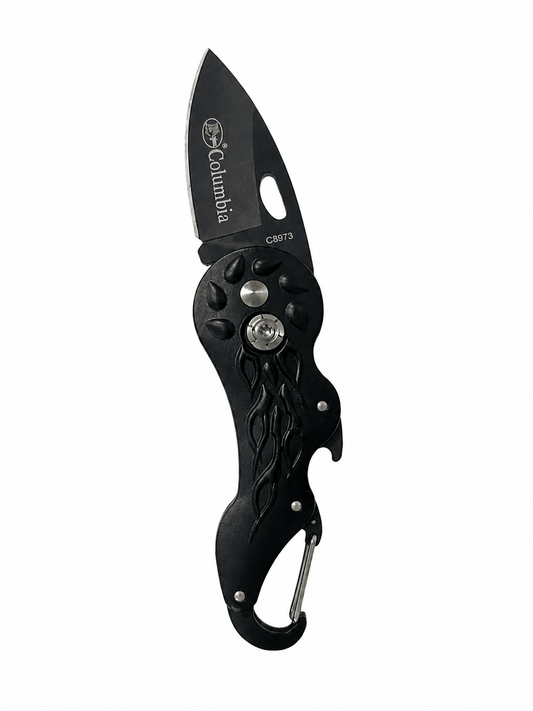 Πτυσσόμενο μαχαίρι Black Airsoft Columbia Mini - Καραμπίνερ