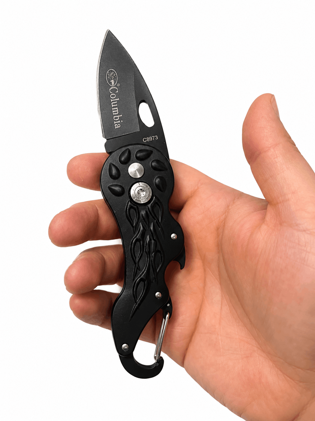 Πτυσσόμενο μαχαίρι Black Airsoft Columbia Mini - Καραμπίνερ