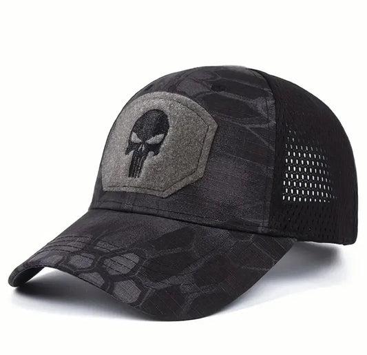 Τακτικό καπέλο BlackAirsoft Skull με πάνελ βέλκρο