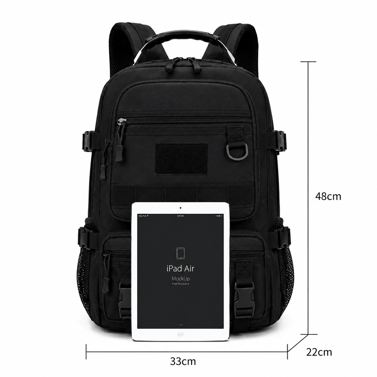 Τακτικό σακίδιο πλάτης Black Airsoft Tactical Backpack 35L 600D