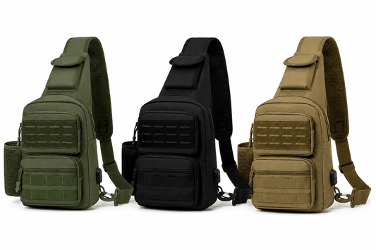 Τακτική τσάντα crossbody Black Airsoft Tactical Sling Bag