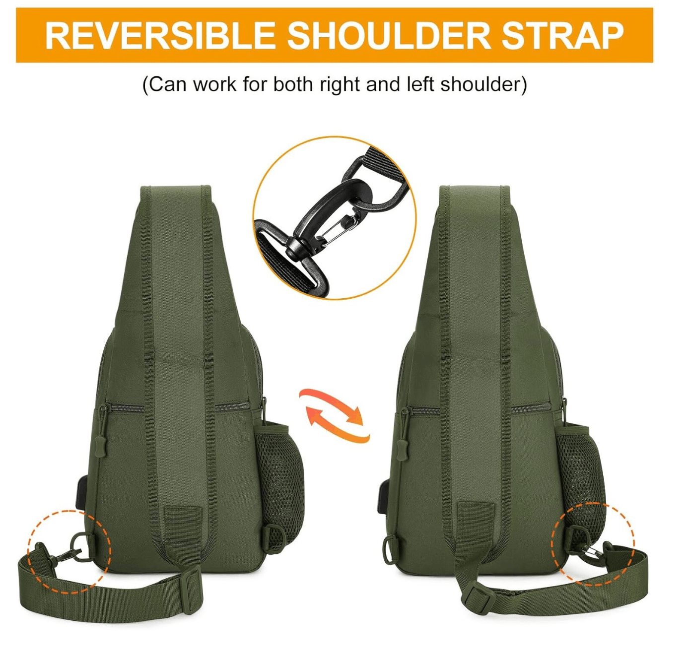 Τακτική τσάντα crossbody Black Airsoft Tactical Sling Bag