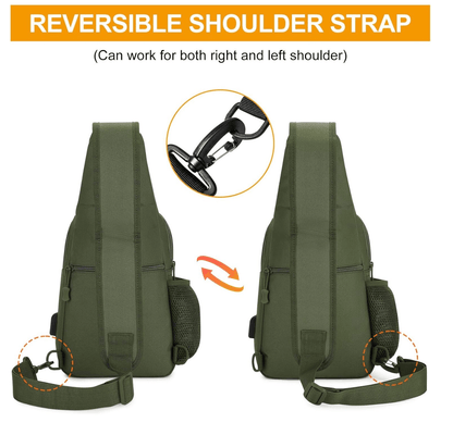 Τακτική τσάντα crossbody Black Airsoft Tactical Sling Bag