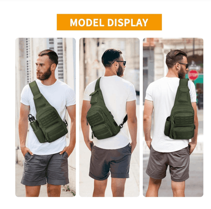 Τακτική τσάντα crossbody Black Airsoft Tactical Sling Bag