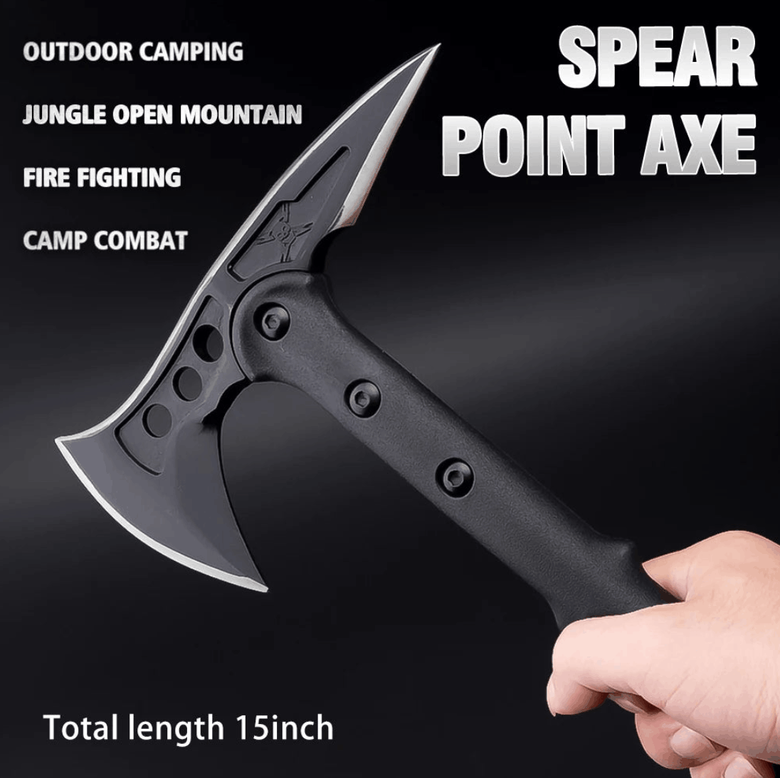Τακτική τσεκούρι κάμπινγκ Spear Point Axe 15 Inch με θήκη