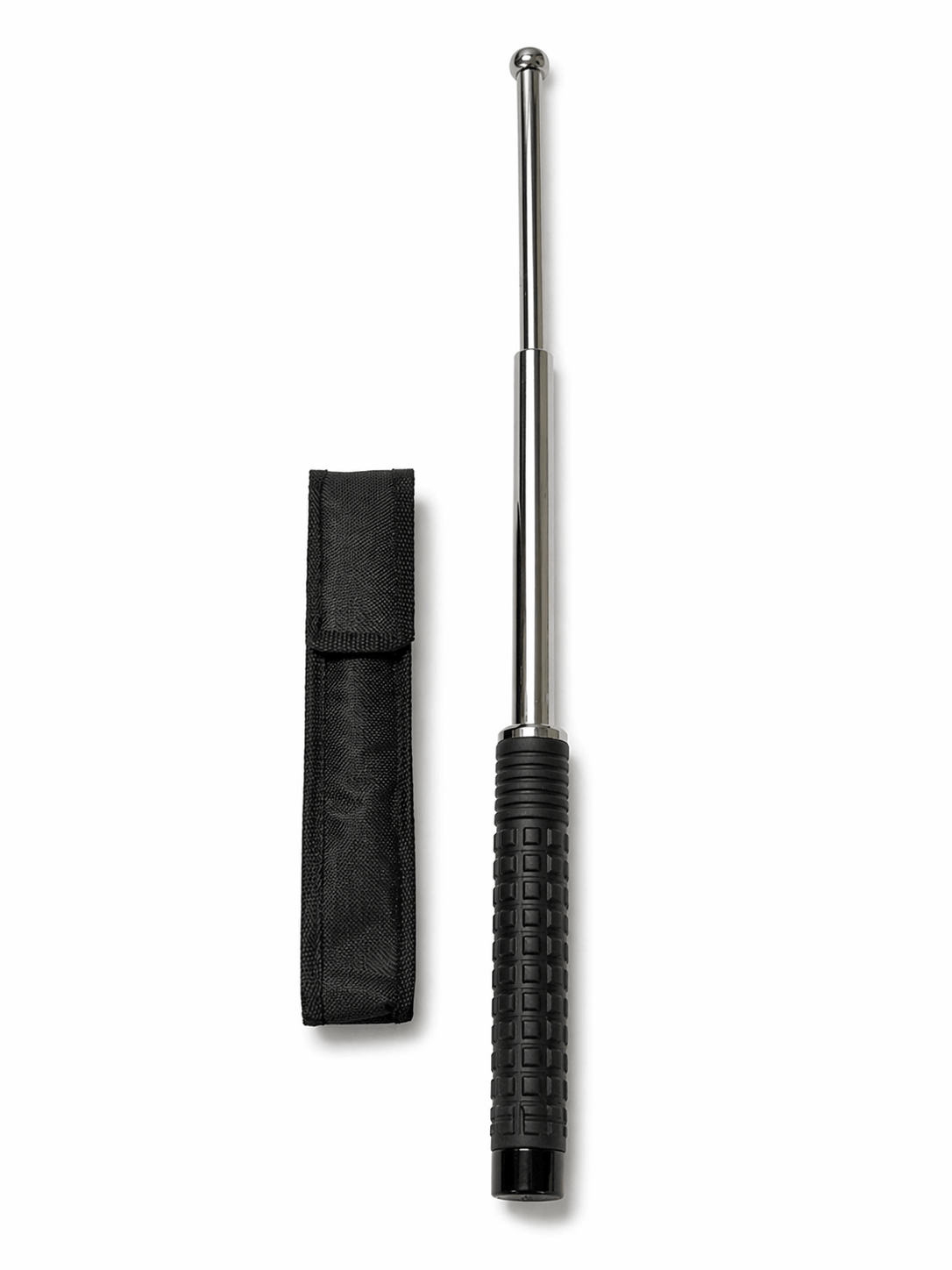 Τηλεσκοπικό ατσάλινο ρόπαλο Black Airsoft TITAN 52 εκ. με θήκη – Χρώμιο