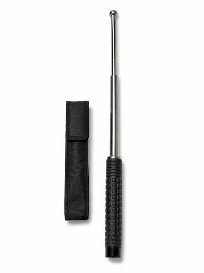 Τηλεσκοπικό ατσάλινο ρόπαλο Black Airsoft TITAN 52 εκ. με θήκη – Χρώμιο