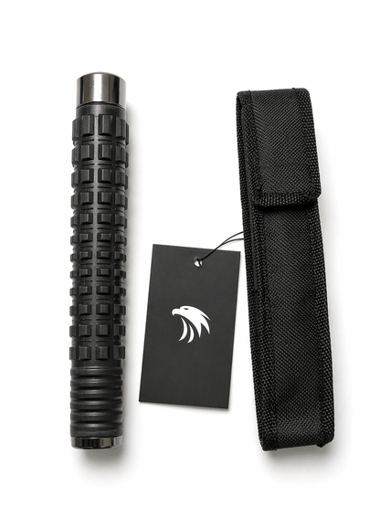 Τηλεσκοπικό ατσάλινο ρόπαλο Black Airsoft TITAN 52 εκ. με θήκη – Χρώμιο