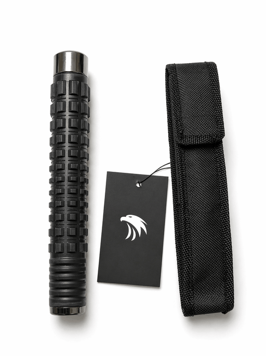 Τηλεσκοπικό ατσάλινο ρόπαλο Black Airsoft TITAN 52 εκ. με θήκη – Χρώμιο