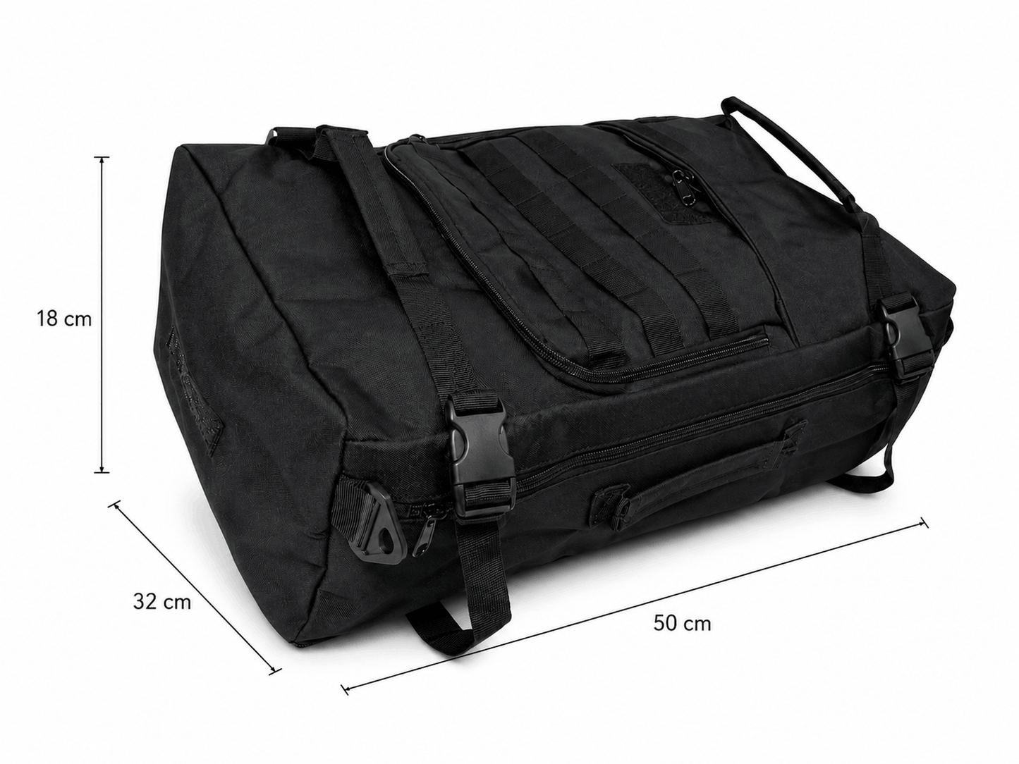 Τακτικό σακίδιο και τσάντα 2 σε 1 BlackAirsoft TRANSFORM 50L