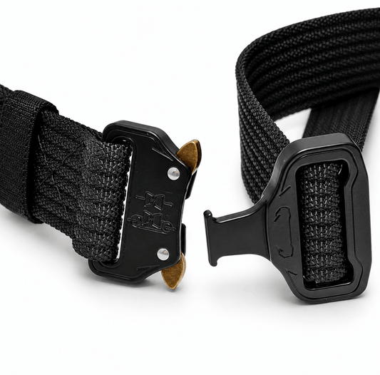 Centură tactică BlackAirsoft Cobra cu cataramă metalică și închidere rapidă – 125 cm