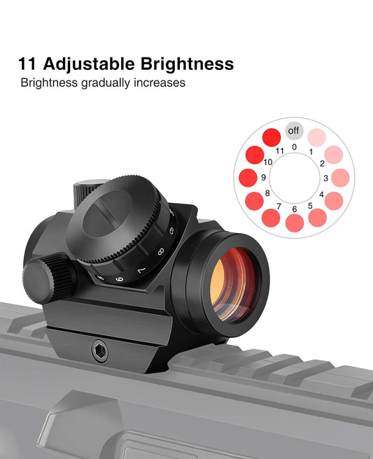Sights colimator (red dot) BlackAirsoft FALCON 2MOA 1x25 mm cu 11 niveluri de luminozitate