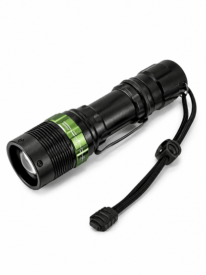 Τακτικός φακός LED BlackAirsoft GREENFORGE με Zoom, μπαταρία Li-ion