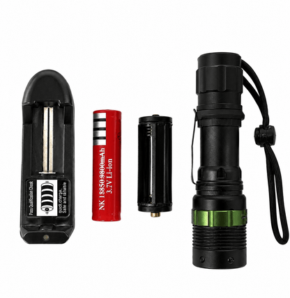 Τακτικός φακός LED BlackAirsoft GREENFORGE με Zoom, μπαταρία Li-ion