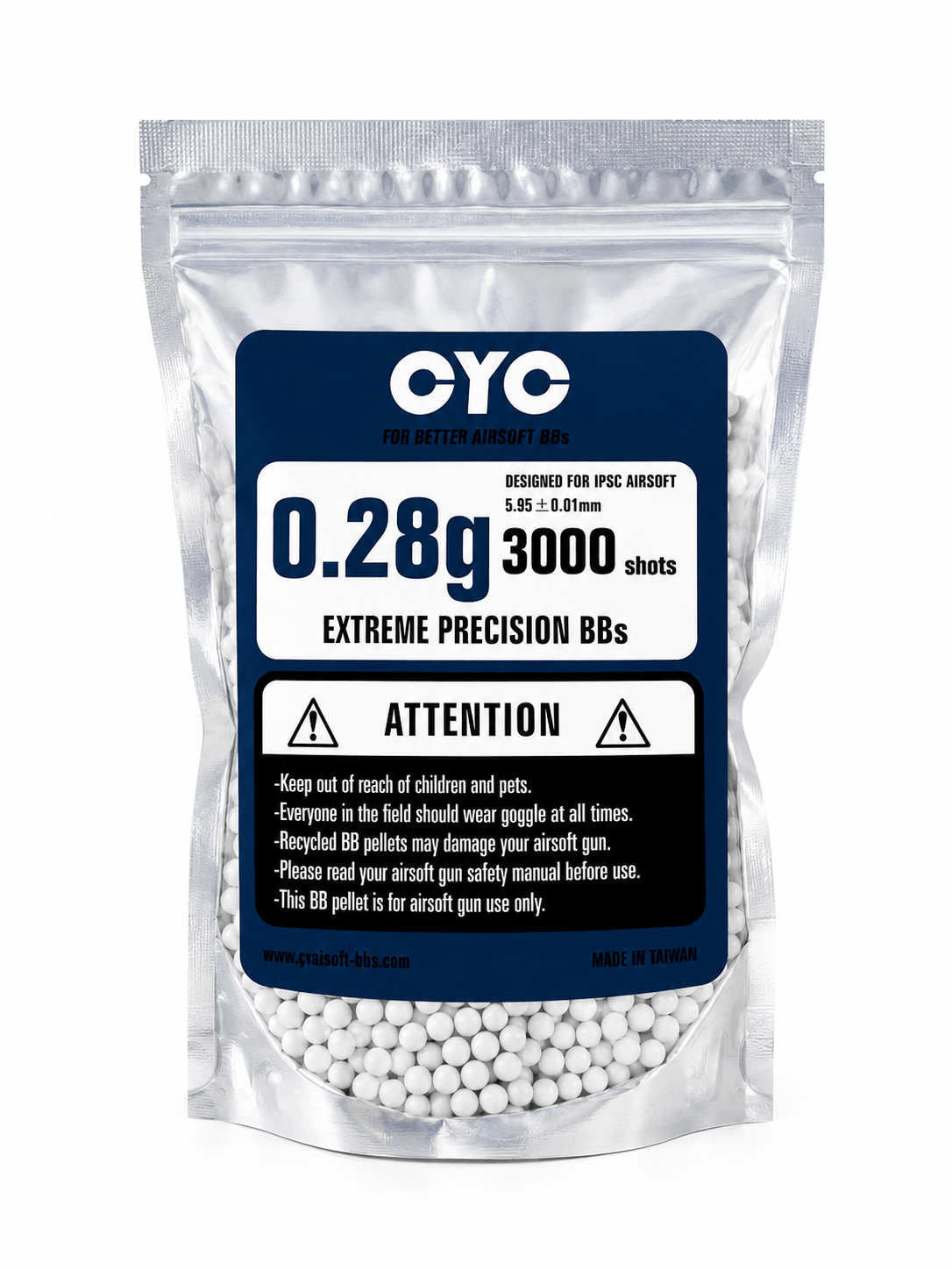 Μπάλες airsoft CYC 0.28g Precision BBs 3000 τεμάχια