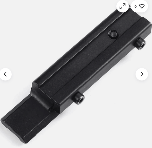 BlackAirsoft Enforose 11 mm към 21 mm Weaver/Picatinny адаптер за монтаж на оптика – 9 слота, нисък профил
