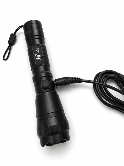 LED φακός Black Airsoft 903 12V με φορτιστή και επαναφορτιζόμενη μπαταρία