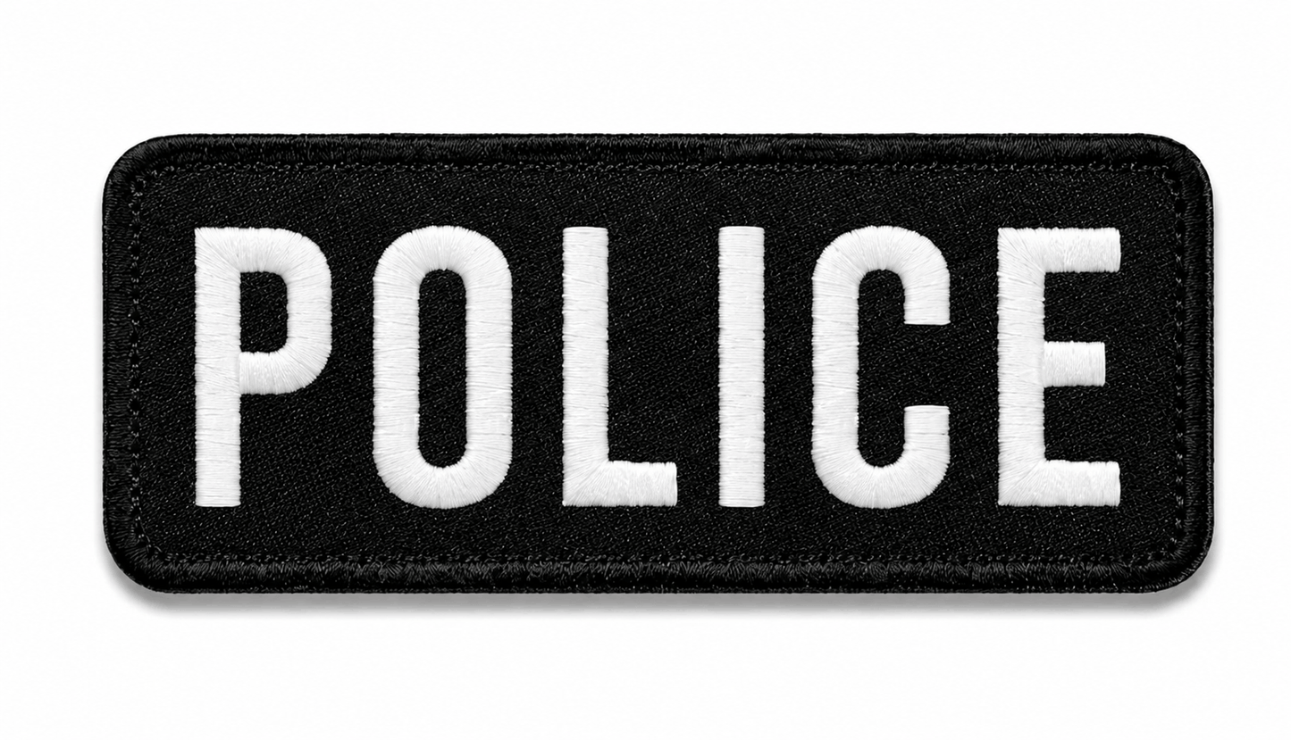 Σήμα POLICE 25x9 cm με πίσω μέρος βέλκρο