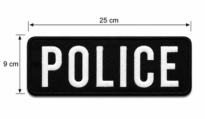 Σήμα POLICE 25x9 cm με πίσω μέρος βέλκρο