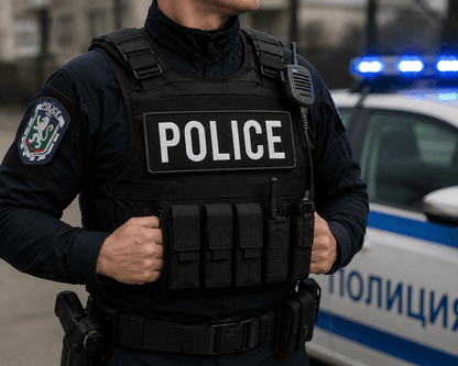 Σήμα POLICE 25x9 cm με πίσω μέρος βέλκρο