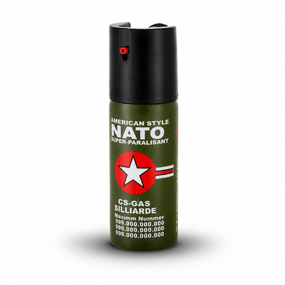 Απωθητικό σπρέι NATO CS-GAS 60 ml – σπρέι αυτοάμυνας με ακροφύσιο Jet έως 3 μ.