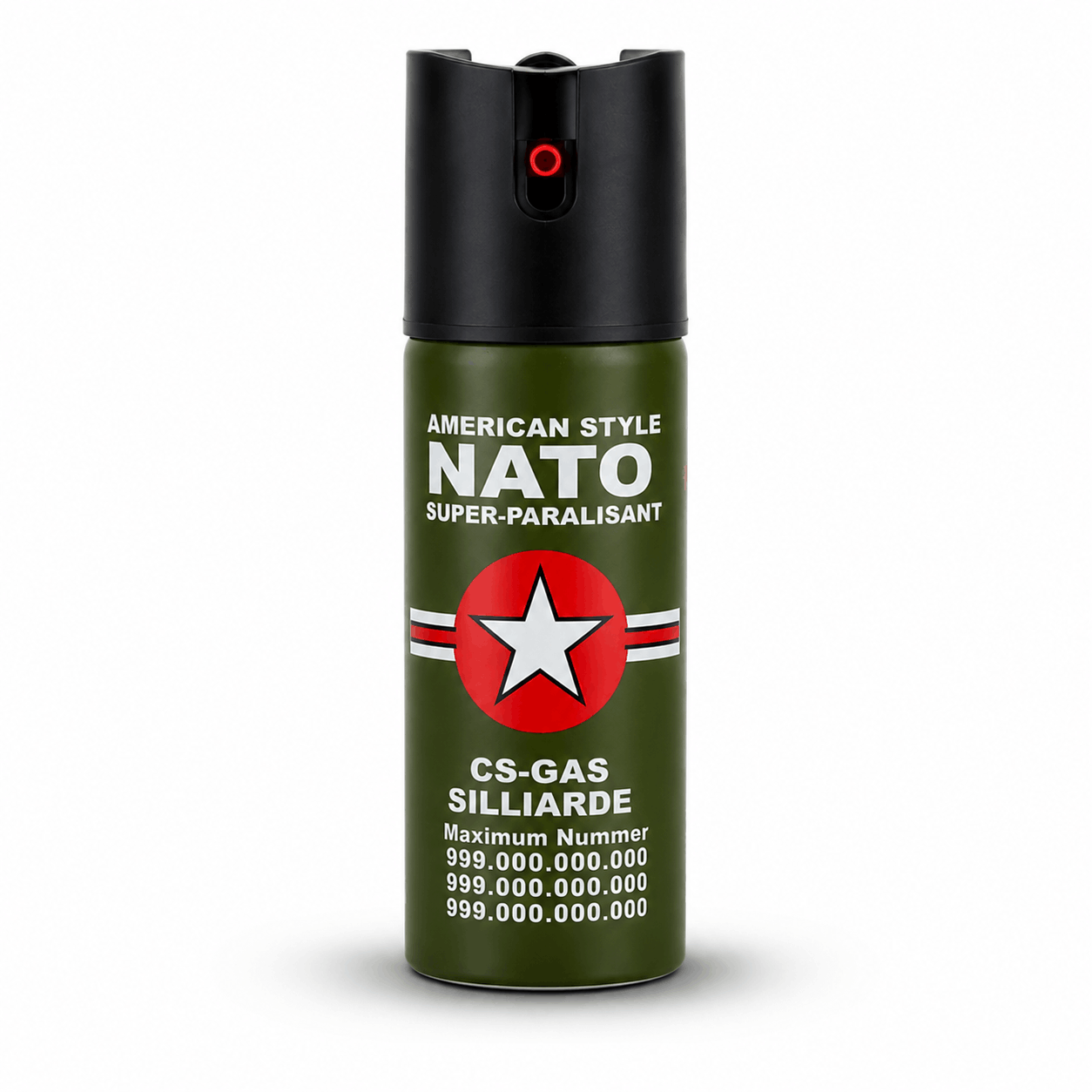 Απωθητικό σπρέι NATO CS-GAS 60 ml – σπρέι αυτοάμυνας με ακροφύσιο Jet έως 3 μ.