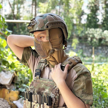 Τακτική μπαλακλάβα με ενσωματωμένη μάσκα στόματος