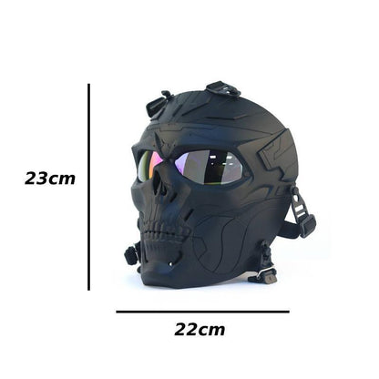 Τακτική μάσκα Skull Helmet με φιμέ φακό