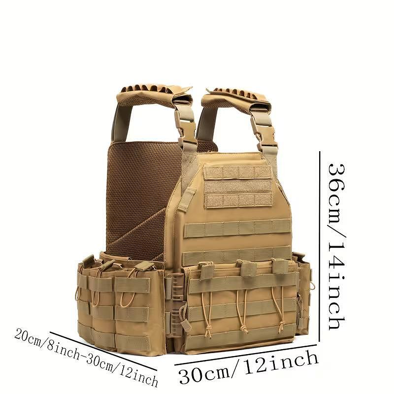 Τακτικό γιλέκο Plate Carrier, σύστημα MOLLE, με μονάδες - ρυθμιζόμενο