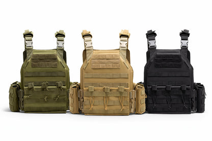 Τακτικό γιλέκο Plate Carrier, σύστημα MOLLE, με μονάδες - ρυθμιζόμενο