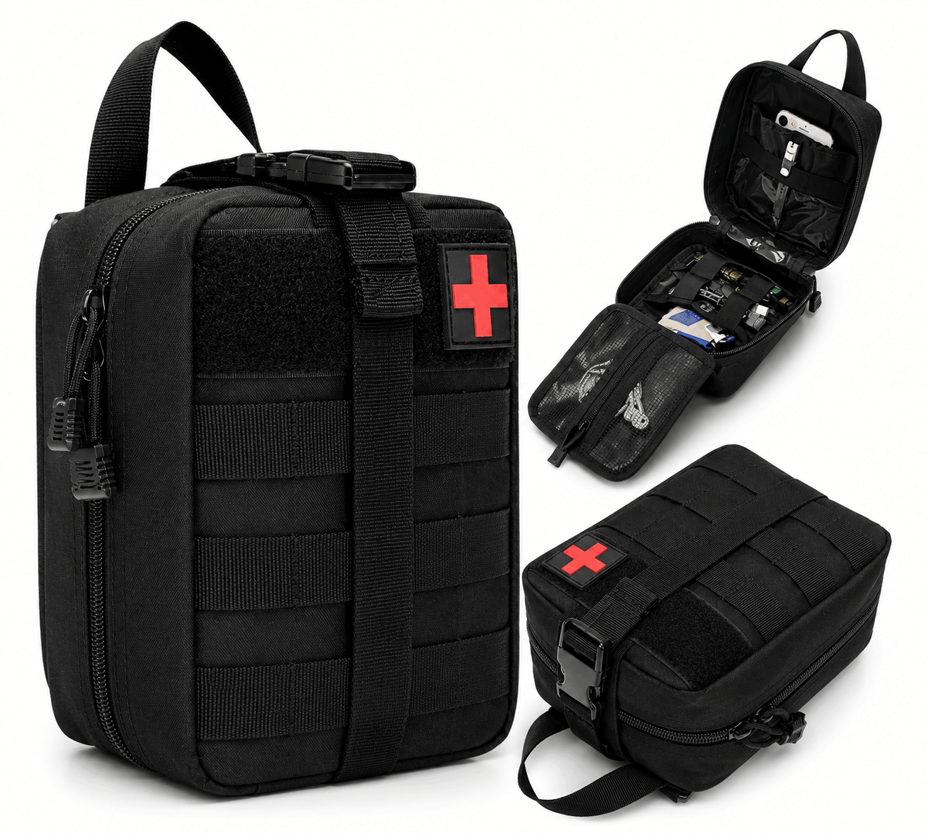 Τακτικό φαρμακείο MOLLE BlackAirsoft Rip-Away, ιατρική τσάντα πρώτων βοηθειών