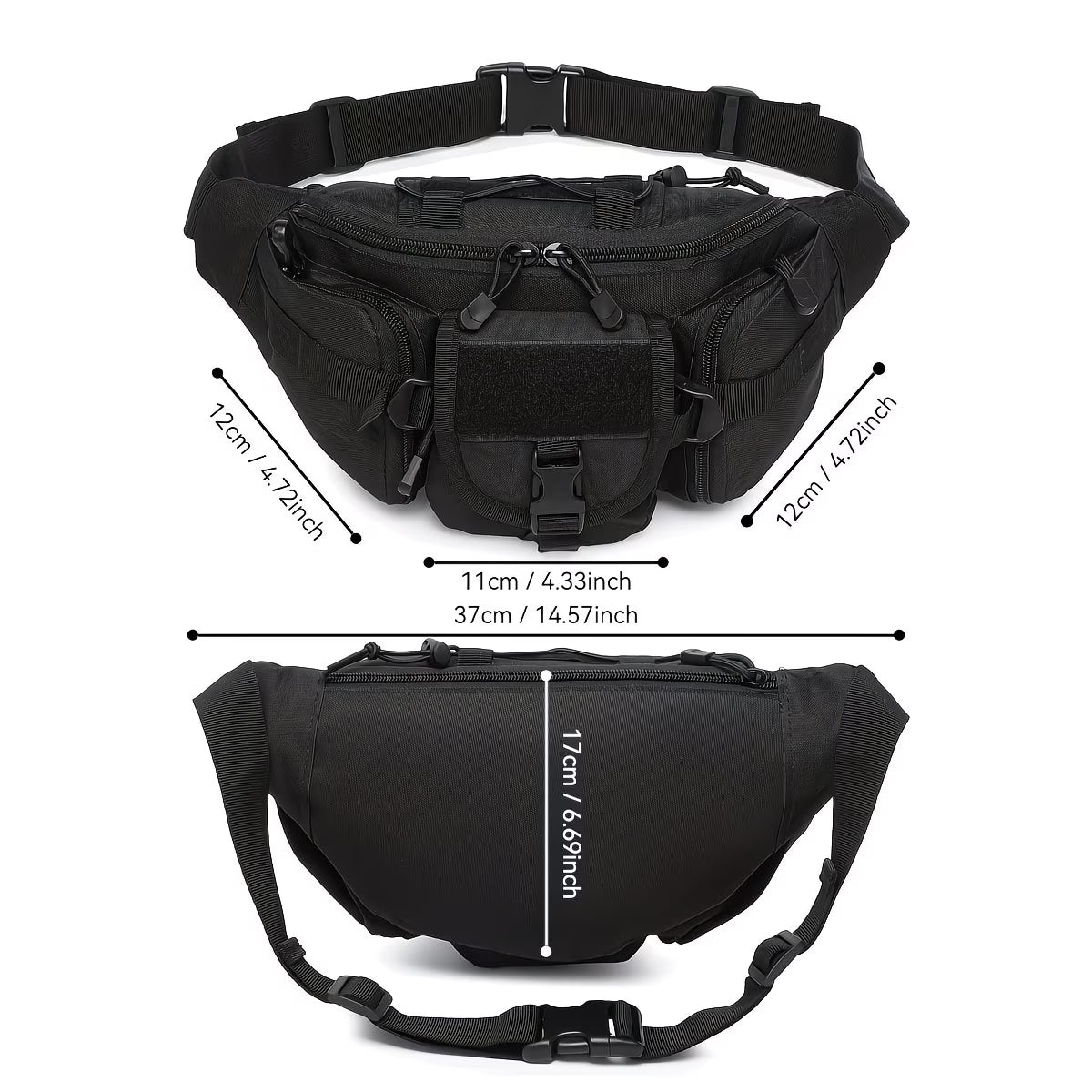 Τακτική τσάντα μέσης BlackAirsoft Banana 600D  