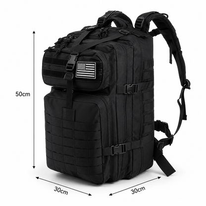 Τακτικό σακίδιο 45L BlackAirsoft Ranger, με βέλκρο σημαία 900D