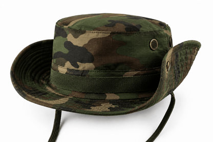 Τακτικό καπέλο Black Airsoft BOONIE – με κορδόνι και αεραγωγούς