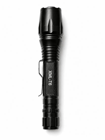 Τακτικός LED φακός Black Airsoft σετ με μπαταρίες και φορτιστή