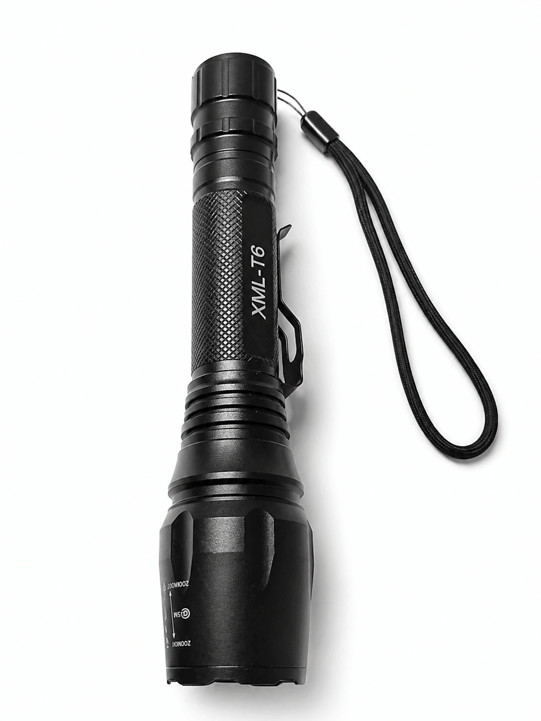 Τακτικός LED φακός Black Airsoft σετ με μπαταρίες και φορτιστή