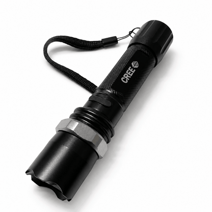 Τακτικός LED φακός POLICE 5000W Black Airsoft σετ με φορτιστή αυτοκινήτου